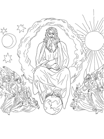 Sabbath   Seventh Day Of Creation Coloring Page